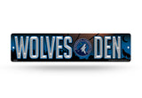 Minnesota Timberwolves Street Sign NEW! 4"X16" "Wolves Den" Man Cave NBA