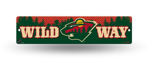 Minnesota Wild Street Sign NEW! 4"X16" "Wild Way" Man Cave NHL