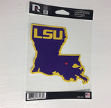 LSU Tigers State Outline Die-Cut Decal NEW!!!