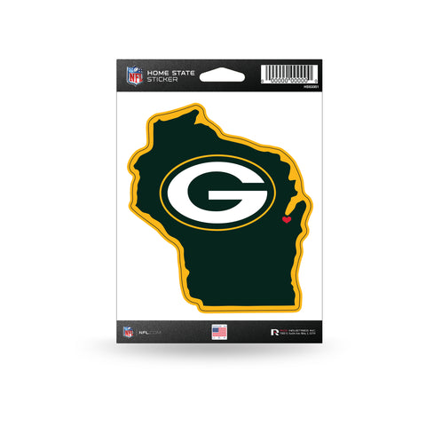 Green bay Packers State Outline Die-Cut Decal NEW!!!