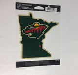 Minnesota Wild State Outline Die-Cut Decal NEW!!!