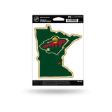Minnesota Wild State Outline Die-Cut Decal NEW!!!