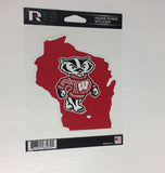 Wisconsin Badgers State Outline Die-Cut Decal NEW!!!
