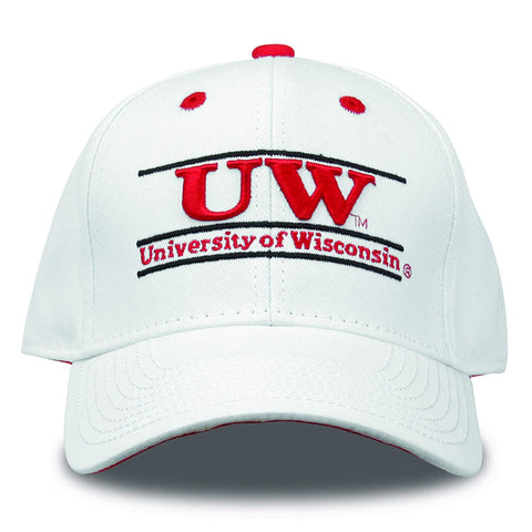 Wisconsin Badgers Hat NEW White Adjustable The Game