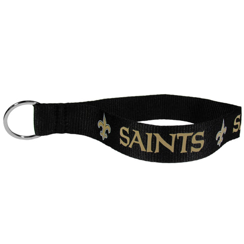 New Orleans Saints Lanyard Key Chain Free Shipping! Black Gold