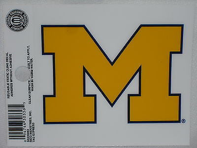 Michigan Wolverines Static Cling Sticker NEW!! Window or Car! NCAA