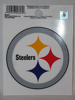 Pittsburgh Steelers Logo Static Cling Sticker NEW!! Window or Car!