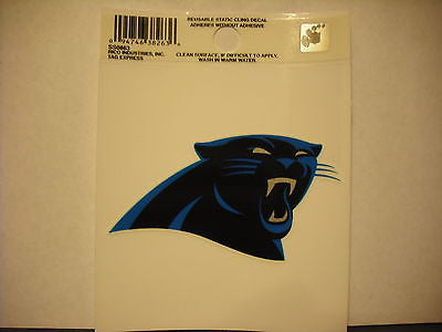 Carolina Panthers New Logo Static Cling Sticker NEW!! Window or Car! Cam Newton