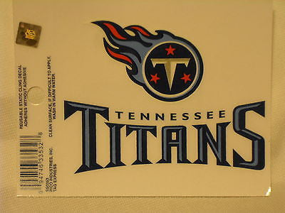 Tennessee Titans Logo Static Cling Sticker NEW!! Window or Car!