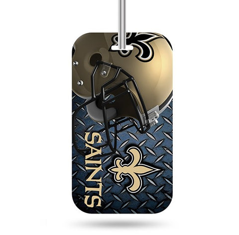 New Orleans Saints Logo Luggage Tag Crystal View NEW!! Free Ship Suitcase ID