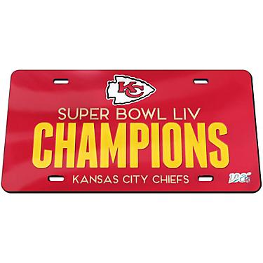 Kansas City Chiefs Super Bowl Champions Laser Cut Mirror License Plate 6"x12"