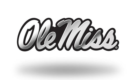 Ole Miss Rebels Logo 3D Chrome Auto Emblem NEW!! Truck or Car! Rico NCAA