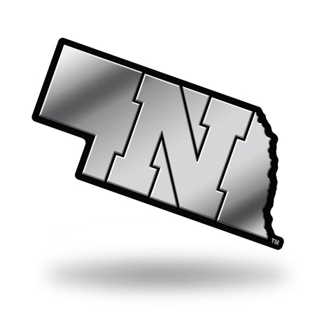 Nebraska Huskers Logo 3D Chrome Auto Emblem NEW!! Truck or Car! Rico NCAA