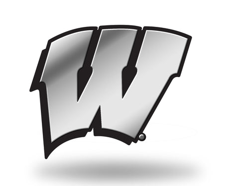 Wisconsin Badgers Logo 3D Chrome Auto Emblem NEW!! Truck or Car! Rico NCAA