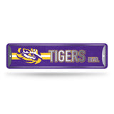 LSU Tigers Metal Street Sign NEW! 4x15 Inches "Tigers Blvd." Man Cave