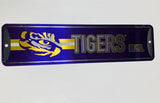 LSU Tigers Metal Street Sign NEW! 4x15 Inches "Tigers Blvd." Man Cave
