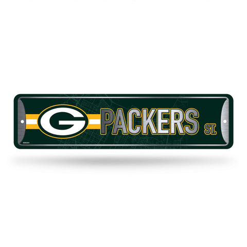 Green Bay Packers Metal Street Sign NEW! 4x15 Inches "Packers St." Man Cave