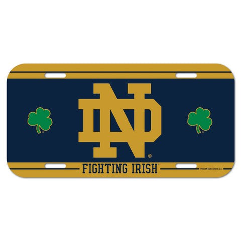 Notre Dame Fighting Irish Logo Plastic License Plate NEW!! Free Shipping