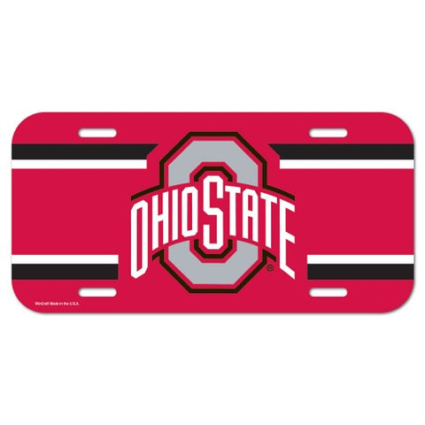 Ohio State Buckeyes Logo Plastic License Plate NEW!! Free Shipping
