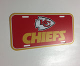 Kansas City Chiefs Logo Plastic License Plate NEW!! Free Ship 6x12 Inches