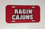 Louisiana Ragin Cajuns Logo Plastic License Plate NEW!! Free Shipping