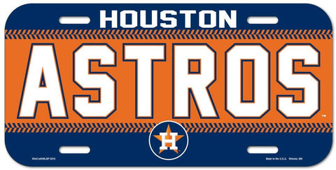 Houston Astros Logo Plastic License Plate NEW!! Free Ship 6x12 Inches