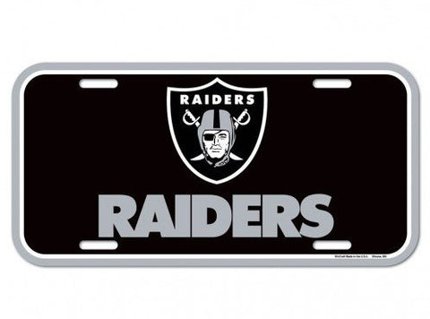 Oakland Raiders Logo Plastic License Plate NEW!! Free Shipping