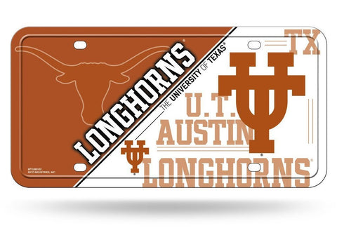 Texas Longhorns Aluminum License Plate NEW!! Hook 'Em