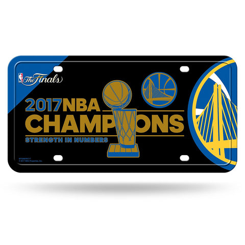 Golden State Warriors NBA Champions Aluminum License Plate NEW! 2017