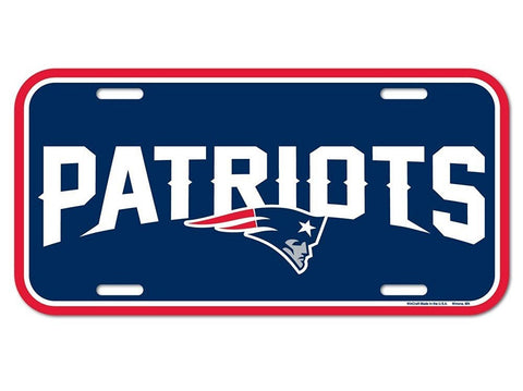 New England Patriots Logo Plastic License Plate NEW!! Free Shipping