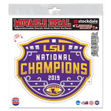 LSU Tigers 2019 National Champions 5" x 4" Multi Use Decal Die Cut Free Ship