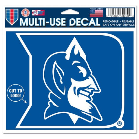 Duke Blue Devils 4" x 4" Multi Use Die Cut Decal Window, Car or Laptop!