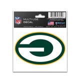 Green Bay Packers Reverse Logo Inside Application Multi USe Decal Window NFL