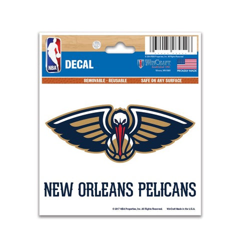 New Orleans Pelicans 3" x 4" Multi Use Decal Window, Car or Laptop!