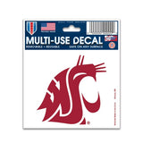 Washington State Cougars 3" x 4" Multi Use Decal Window, Car or Laptop!