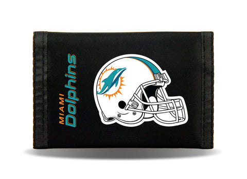 Miami Dolphins Nylon Trifold Wallet NEW! NFL