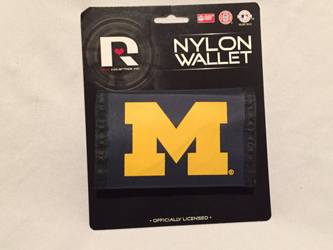 Michigan Wolverines Nylon Trifold Wallet NEW! NCAA