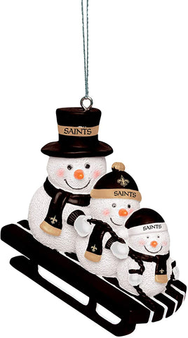 New Orleans Saints Sled Ornament NEW! Free Shipping Snowmen