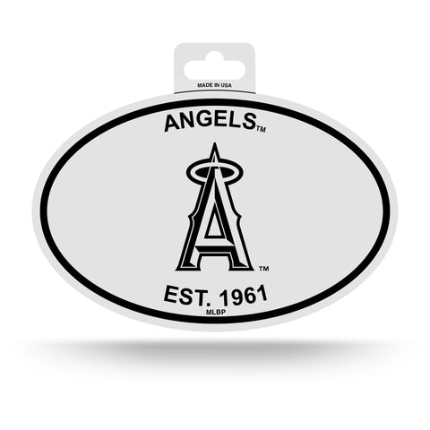 Los Angeles Angels Oval Decal Sticker NEW!! 3 x 5 Inches Free Shipping Black & White
