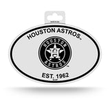 Houston Astros Oval Decal Sticker NEW!! 3 x 5 Inches Free Shipping Black & White