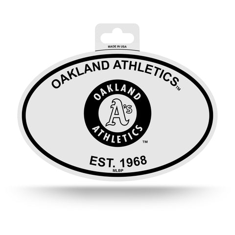 Oakland Athletics Oval Decal Sticker NEW!! 3 x 5 Inches Free Shipping Black & White