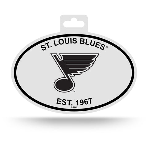 St. Louis Blues Oval Decal Sticker NEW!! 3 x 5 Inches Free Shipping Black & White