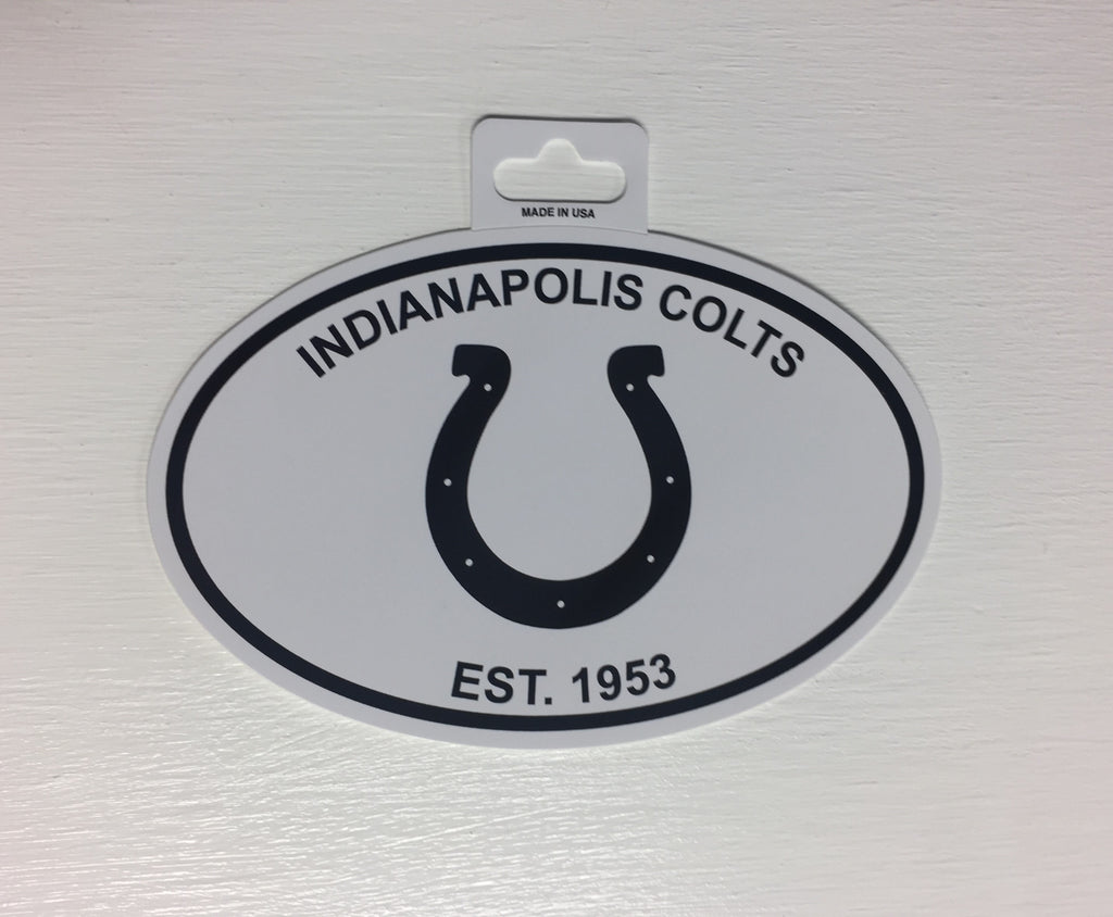 Indianapolis Colts Oval Decal Sticker NEW!! 3 x 5 Inches Free Shipping ...