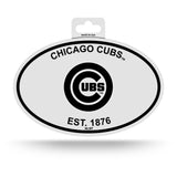Chicago Cubs Oval Decal Sticker NEW!! 3 x 5 Inches Free Shipping Black & White
