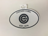 Chicago Cubs Oval Decal Sticker NEW!! 3 x 5 Inches Free Shipping Black & White