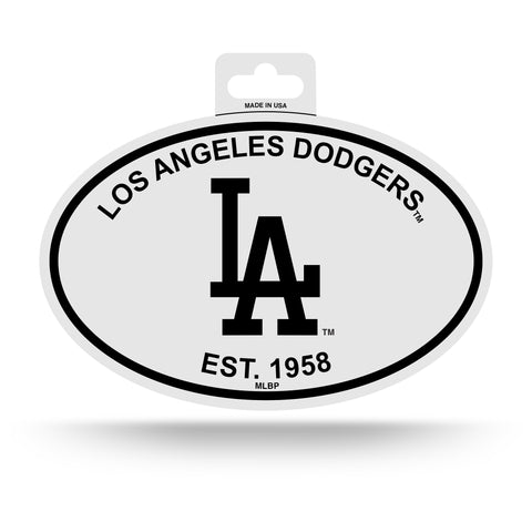 Los Angeles Dodgers Oval Decal Sticker NEW!! 3 x 5 Inches Free Shipping Black & White