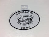 Florida Gators Oval Decal Sticker NEW!! 3 x 5 Inches Free Shipping Black & White