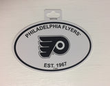 Philadelphia Flyers Oval Decal Sticker NEW!! 3 x 5 Inches Free Shipping Black & White