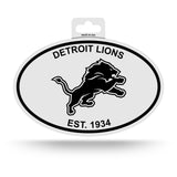 Detroit Lions Oval Decal Sticker NEW!! 3 x 5 Inches Free Shipping Black & White