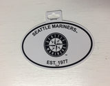 Seattle Mariners Oval Decal Sticker NEW!! 3 x 5 Inches Free Shipping Black & White
